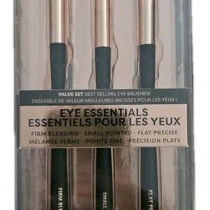 Profusion Cosmetics Eye Essentials Brush Set - Black and Gold
